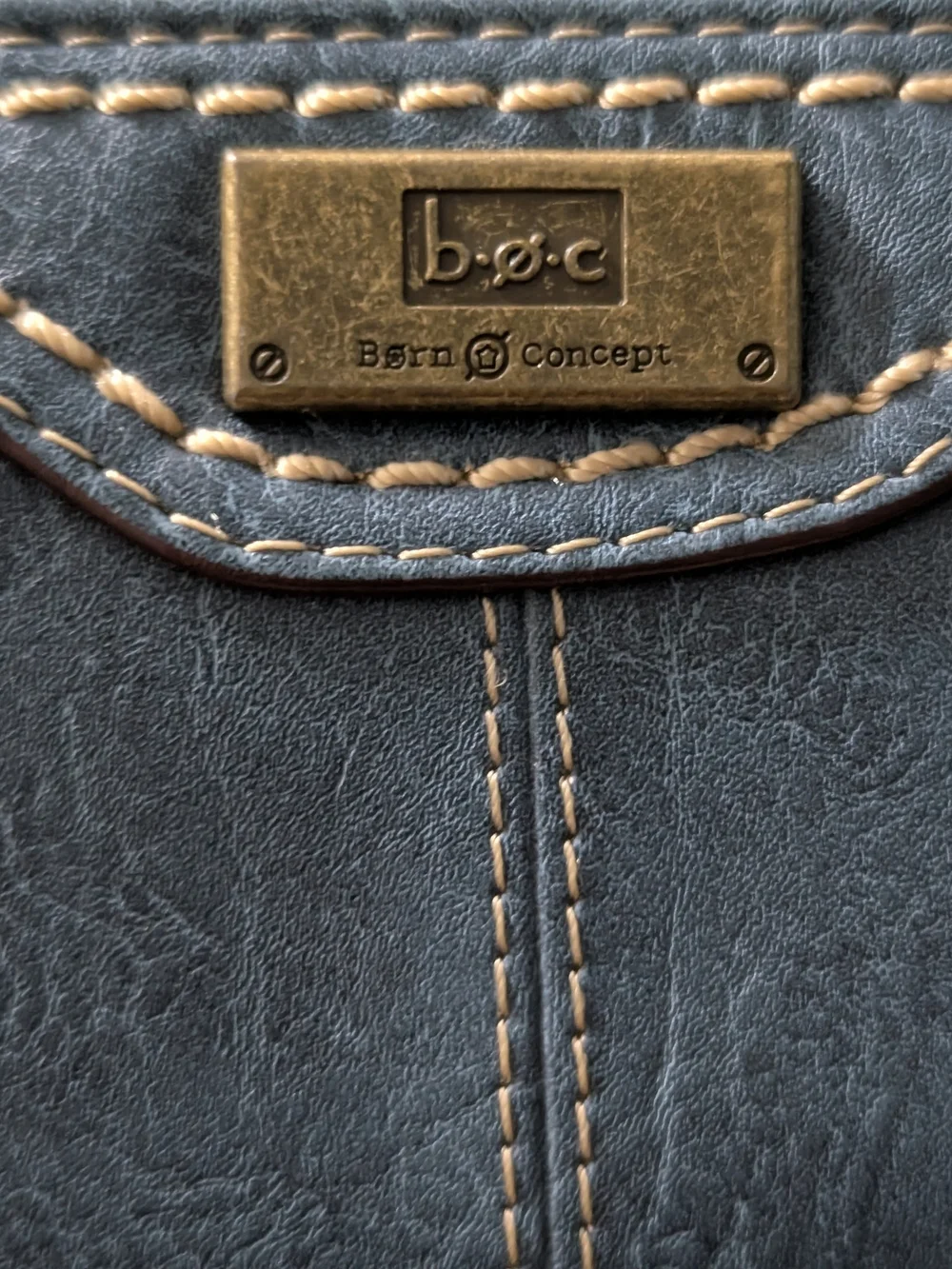 b.o.c. Slate Blue Wristlet Clutch with Stitch Detail 8